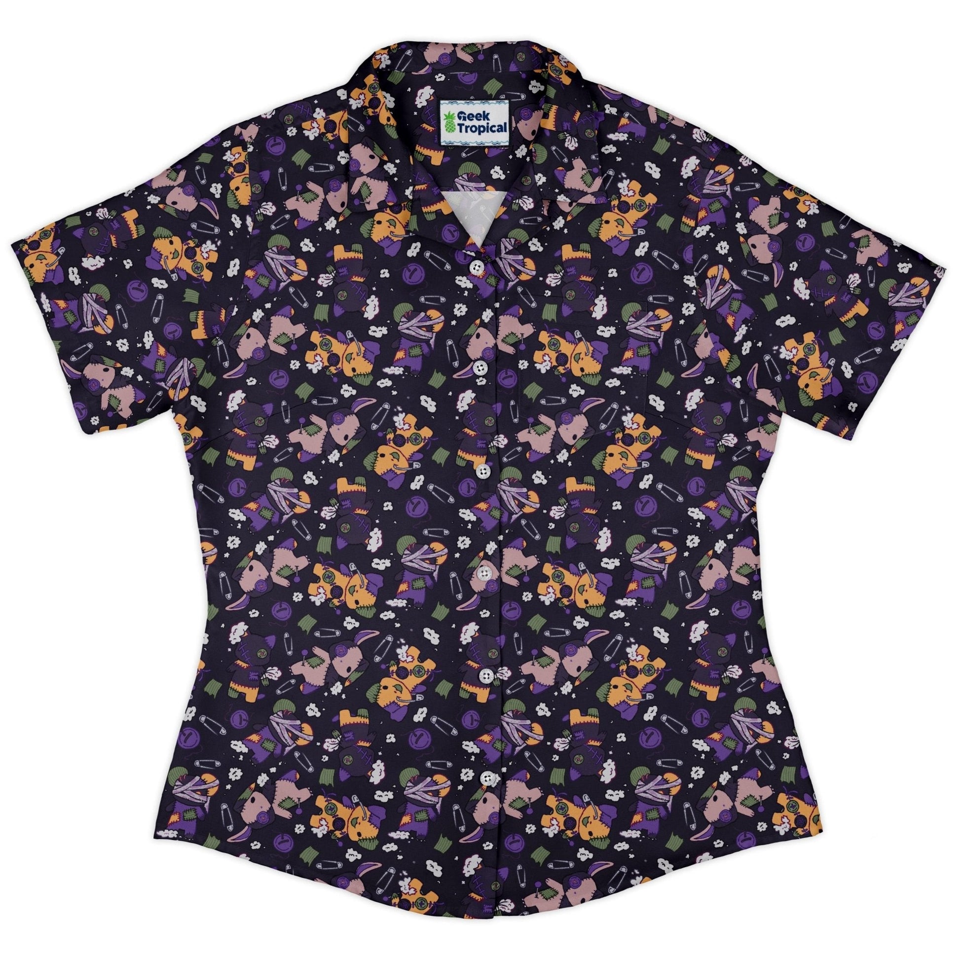 Haunted Plushies Curvy Button Up Shirt
