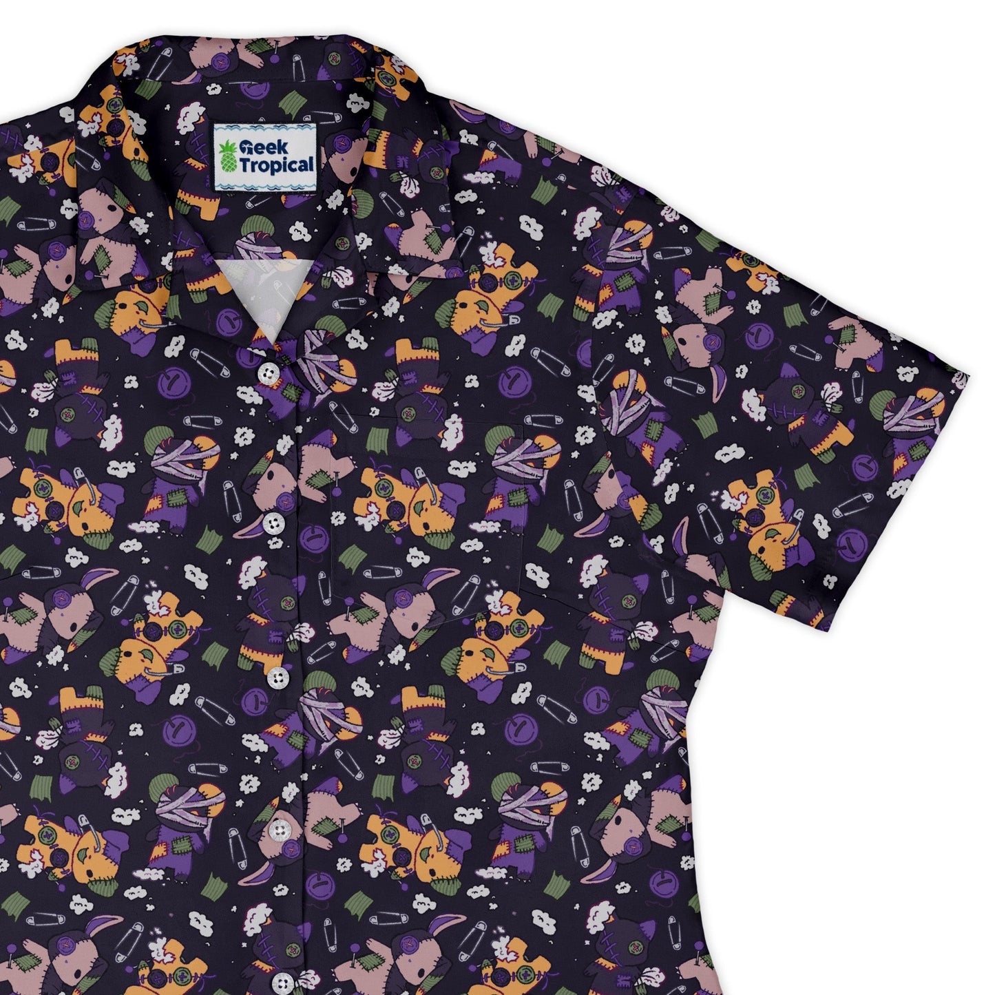 Haunted Plushies Curvy Button Up Shirt