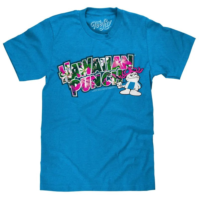 Hawaiian Punch Floral Print T-Shirt - Blue Hoodie, Sweatshirt | InkThreadWorks.com