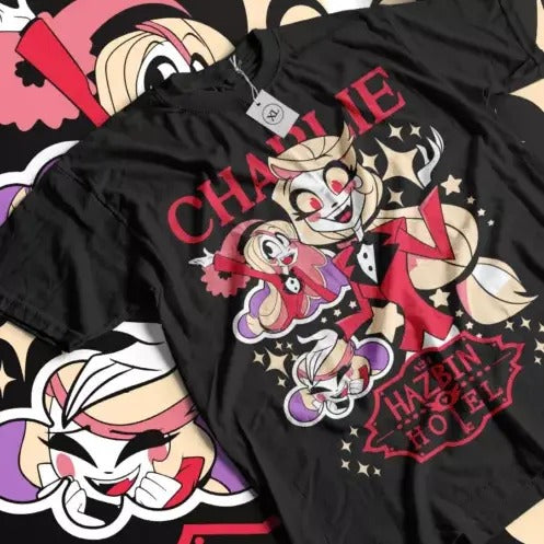 Hazbin Hotel Charlie & Vaggie Unisex T-Shirt Fan Hazbin Hotel Movie Gift Shirt