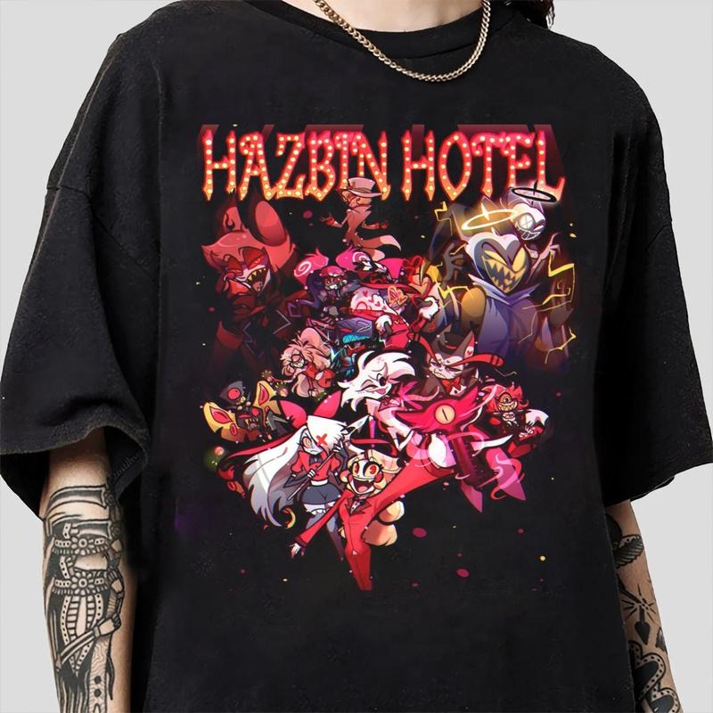 Hazbin Hotel T-Shirt, Hazbin Hotel Characters, Hazbin Hotel T-Shirt, Hazbin Hotel Cartoon , Birthday Gift for fan