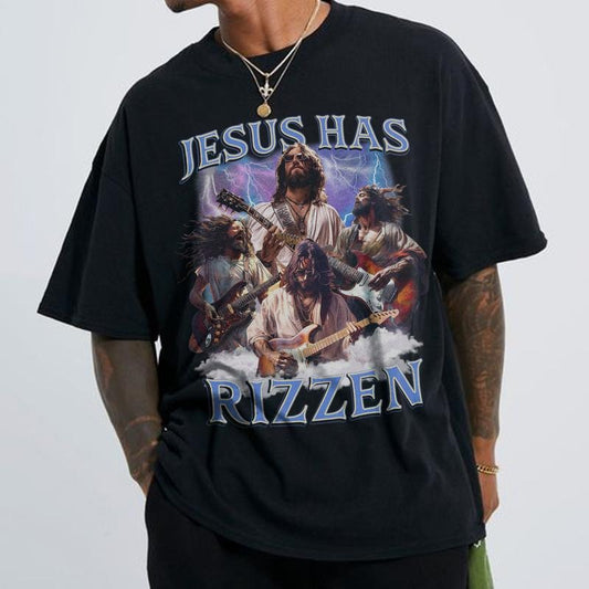 He Is Rizzin' Vintage 90s Shirt, Vintage He Is Rizzin Shirt,Funny Jesus Shirt, Jesus Gifts ,Christian Funny Shirt, Easter...