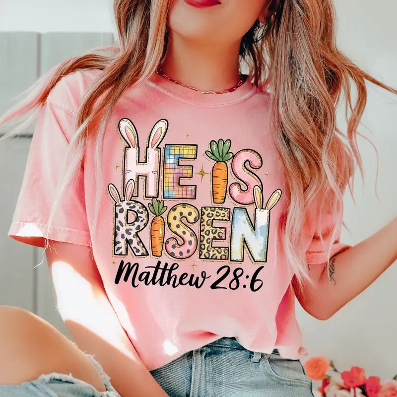 He is Risen Glitter DTF Transfers - THIS IS NOT A SHIRT Hoodie, Sweatshirt | InkThreadWorks.com