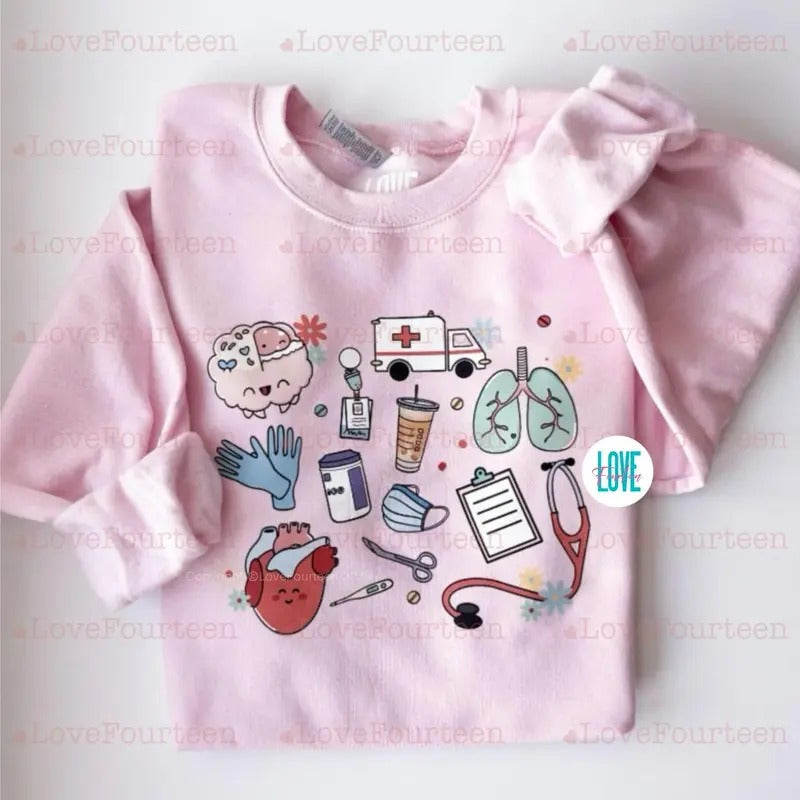 Healthcare Essentials Crewneck Sweatshirt, sweatshirt hot trend
