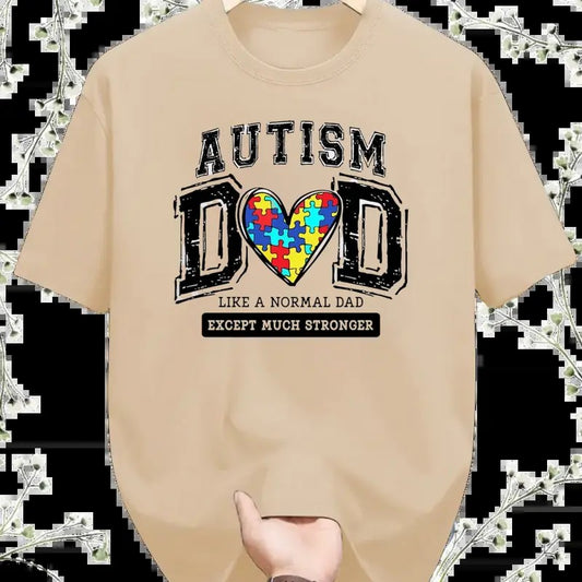 Heart Father, Autism Dad, Autism Father, Like A Normal Dad Except, men's graphic tees, t shirts for men, boy mom shirts.
