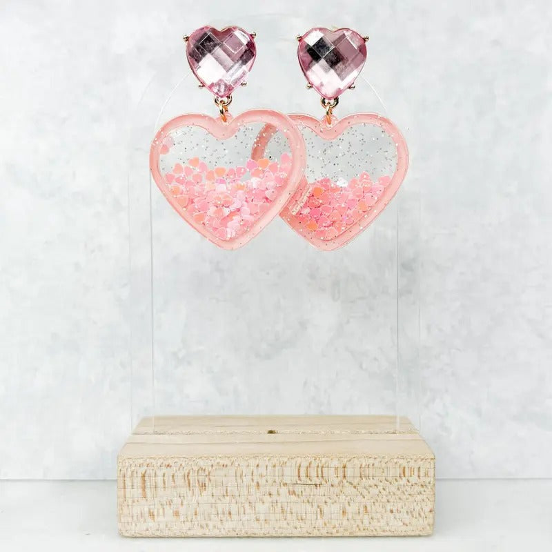 Heart Glitter Shaker Earrings T-Shirts, Hoodie, Sweatshirt | InkThreadWorks.com