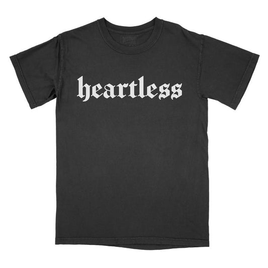 Heartless - Comfort Colors Tee PRINTED FONT Hoodie, Sweatshirt | InkThreadWorks.com