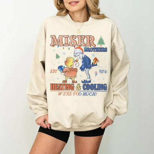 Heating and Cooling We Are Too Much Shirt, Miser Brothers Heating And Cooling Shirt, The Year Without A Santa Claus Tee,...