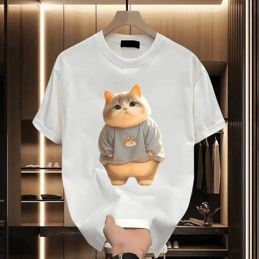 Heavyweight pure cotton short sleeve t-shirt Unisex Summer loose fit versatile couple topstyle{n002}2 Hoodie, Sweatshirt