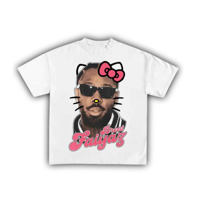 Hello Brent Faiyaz Kitty Cute Graphic Rap Hip Hop Tee Shirt Gift Women, Menwear