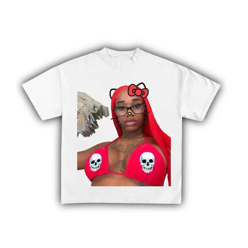 Hello Sexxyyy Redd Kitty Cute Red Hair Rap Tee Graphic Crewneck