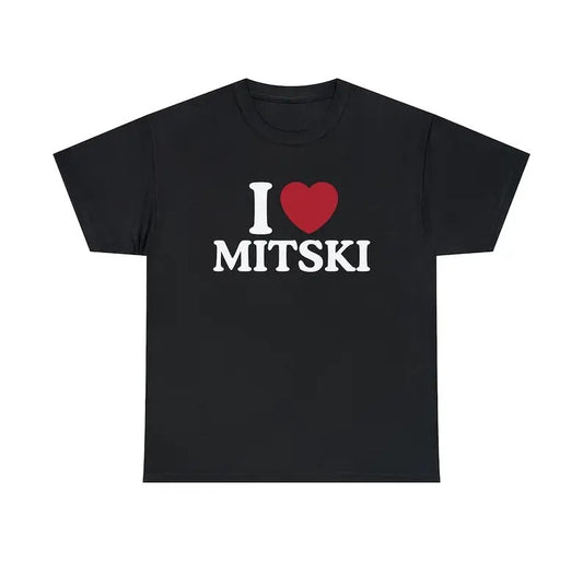 I Love Mitski Shirt - Unisex T-Shirt,  Trending shirt, Gift for him/ Her, I Love Singer, Gift For Mitski Fan, Shortsleeve Crewneck Cotton Top Fit Casual