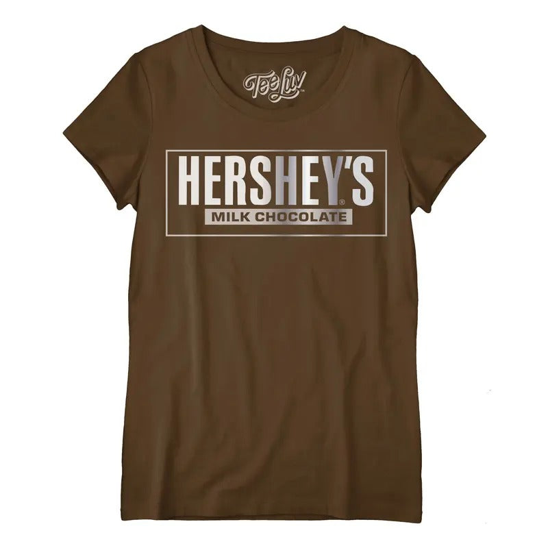 Hershey's Logo Women's Scoopneck T-Shirt - Brown Hoodie, Sweatshirt | InkThreadWorks.com
