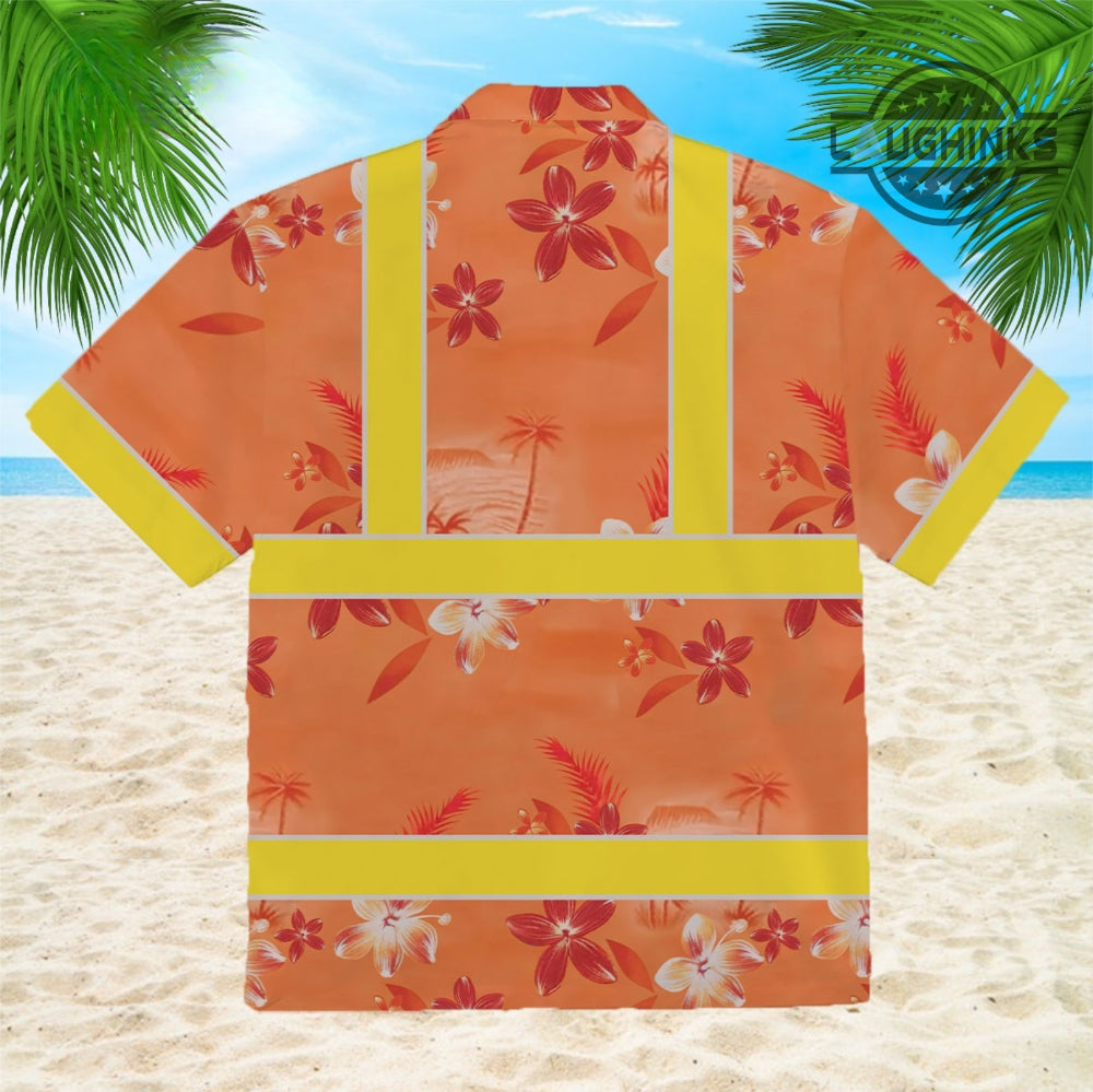 Hi Vis Hawaiian Shirt Hi Vis Shirts Hi Vis Vest Cosplay Shirt Hi Vis Workwear Shirt Hi Vis Work Shirts Hawaiian Construction Shirt Hawaiian Safety Shirts