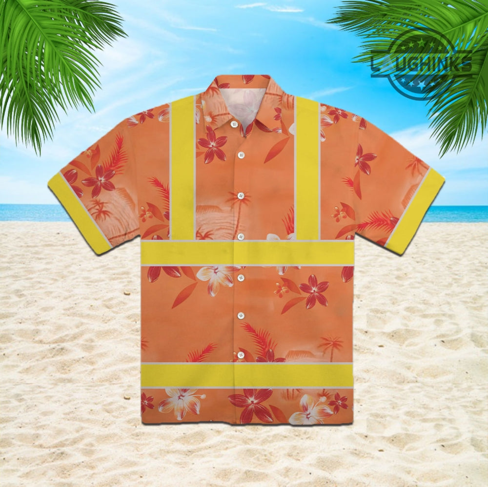 Hi Vis Hawaiian Shirt Hi Vis Shirts Hi Vis Vest Cosplay Shirt Hi Vis Workwear Shirt Hi Vis Work Shirts Hawaiian Construction Shirt Hawaiian Safety Shirts