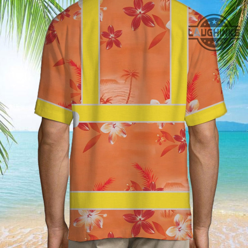 Hi Vis Hawaiian Shirt Hi Vis Shirts Hi Vis Vest Cosplay Shirt Hi Vis Workwear Shirt Hi Vis Work Shirts Hawaiian Construction Shirt Hawaiian Safety Shirts