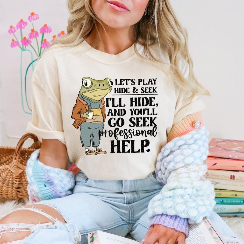 Hide & Seek DTF Transfers - THIS IS NOT A SHIRT Hoodie, Sweatshirt | InkThreadWorks.com