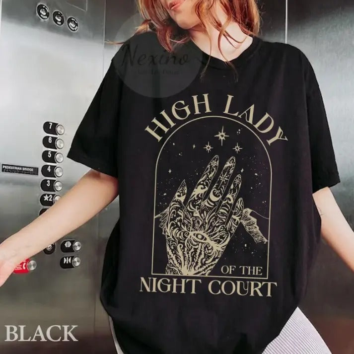 High Lady of the Night Court shirt , TOG tshirt, acosf Booktok SJM Bookish merch gift, Feyre Archeron, The Night Court...