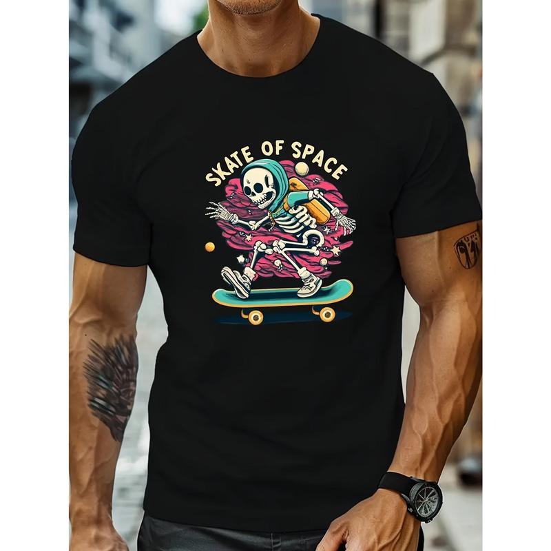 High street fashion, high-end fashion, fashionable design sense, skull skateboard, cool and comfortable mix and match...