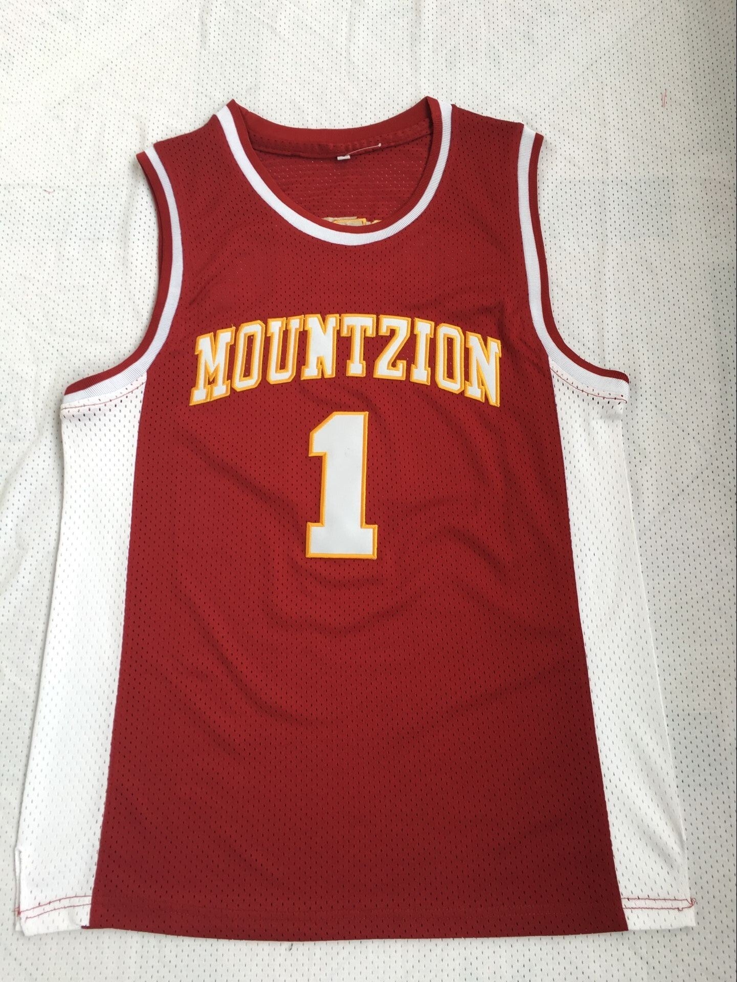 High School Wildcats Mountzion #1 Tracy McGrady McGrady High School 1 # Red Jersey Style 1
