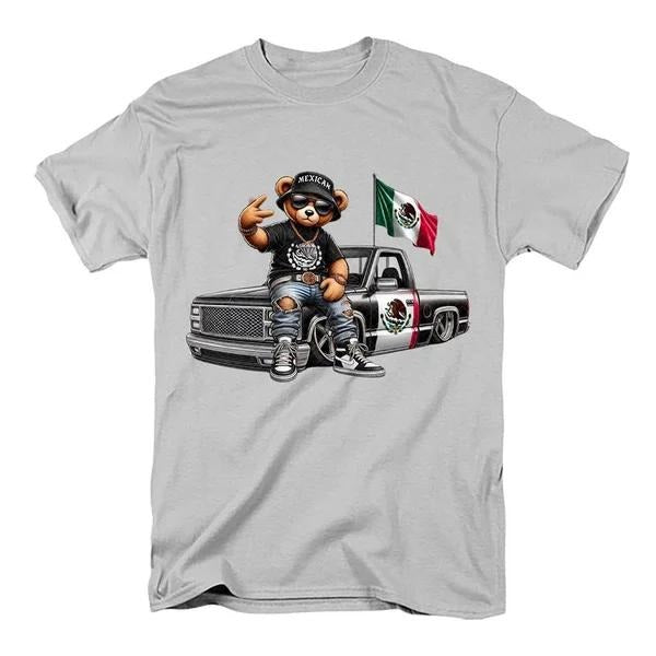 Hip Hop Mexican Bear T-shirt, Teddy Bear Sweatshirt, Mexican Tee, Cool Pickup Truck, Gifts For Men And Women, Full Sizes...