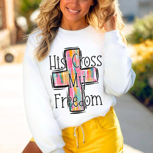 His Cross DTF Transfers - THIS IS NOT A SHIRT Hoodie, Sweatshirt | InkThreadWorks.com