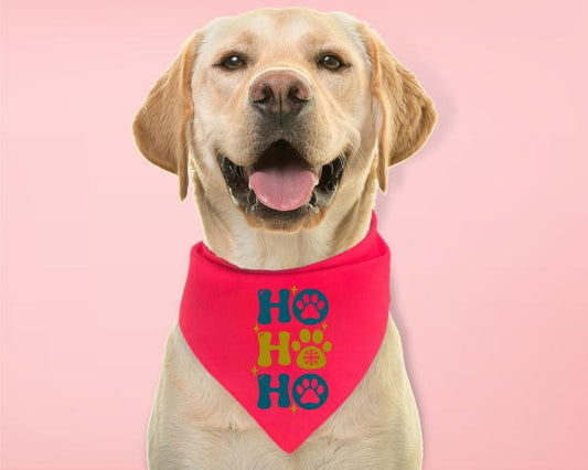 Ho Ho Ho Dog Paw Bandana, Cute Christmas Dog Neck Scarf, Pet Soft Handkerchief, Winter Holiday Puppy Scarf, New Pet Owner...