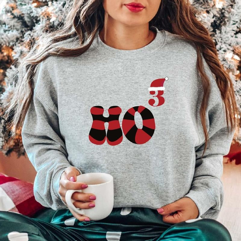 Ho3 Christmas Party Sweatshirt, Ho Ho Ho Hoodie, Math Xmas Sweater, Funny Math Science Teacher Gift Hoodie, Santa Hat Sweatshirt