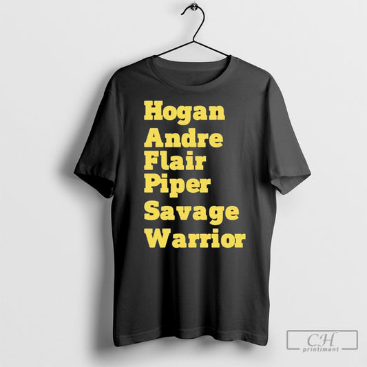 Hogan Andre Flair Piper Savage Warrior Tee Shirt