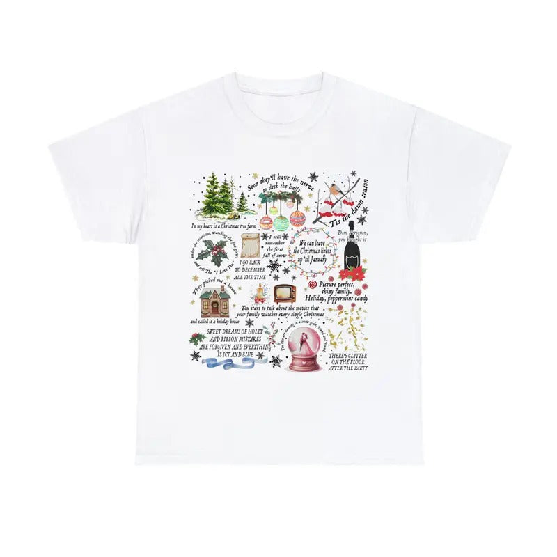 Holiday Garden Melody T-Shirt Christmas Music Scene Graphic Tee
