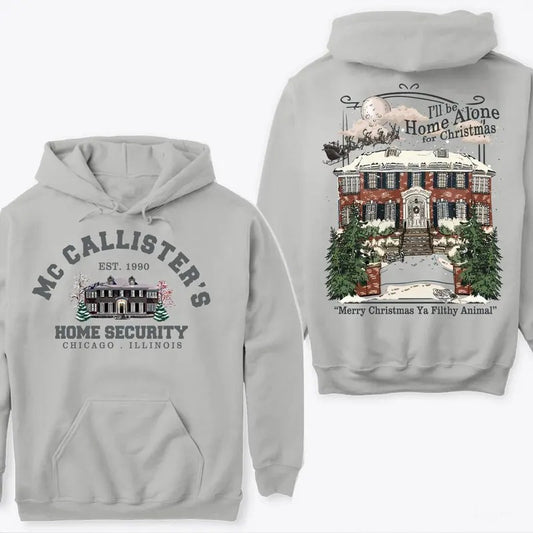 Home Alone Christmas Two Sides Tshirt Sweatshirt Hoodie, Keviin Mccallisterr's Home, 90s Christmas Movie Shirt, Unisex Sweater Pullover Tee