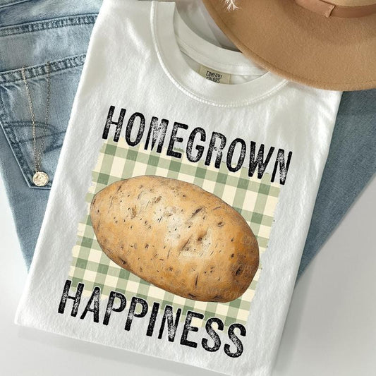 Homegrown Happiness Potato DTF Transfers - THIS IS NOT A SHIRT Hoodie, Sweatshirt | InkThreadWorks.com
