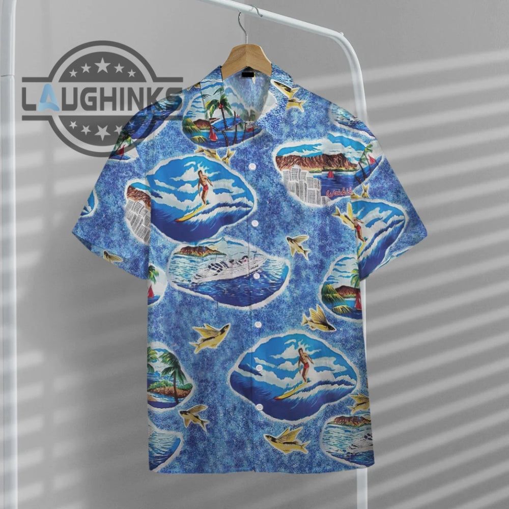 Honolulu Goose Top Gun Hawaiian Shirt And Shorts Anthony Edwards Goose Cosplay Outfit NEW