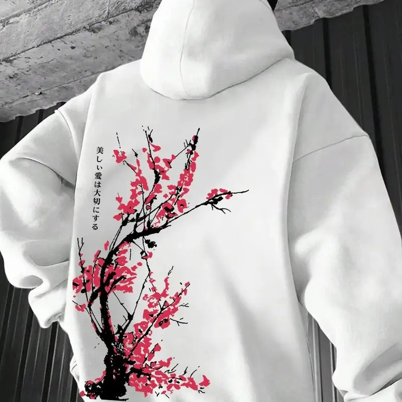 Men's Floral Print Drop Shoulder T-shirt/Sweatshirt /Hoodie, Fashion Casual Streetwear Regular Fit Drawstring Pocket for...