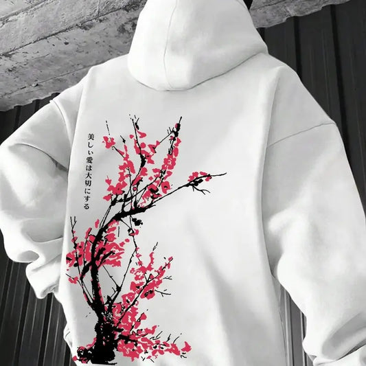 Men's Floral Print Drop Shoulder T-shirt/Sweatshirt /Hoodie, Fashion Casual Streetwear Regular Fit Drawstring Pocket for...