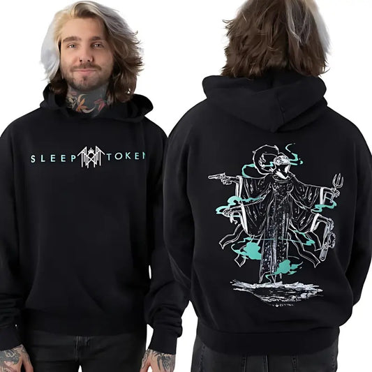 Sleep Token Ascensionism Acid-washed T-shirt/Sweatshirt/Hoodie, Unisex Band Merch Pullover, Outdoors T-shirt, For Men,...
