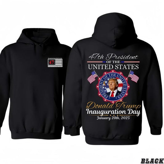 Trum Inauguration Day 2025 T-shirt/Hoodie 47th US Preside T-shirt/Hoodie Vintage Style Unisex T-shirt/Hoodie, Vintage for Men and Women