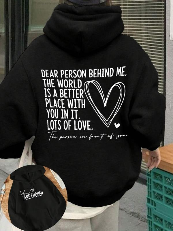 Dear Person Behind Me Hoodie/T-Shirt - The World Is A Better Place - Lovely Hoodie/T-Shirts Vintage Style Unisex...