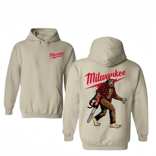 Bigfoot Milwaukee Unisex Cotton Hoodie/T-Shirts Fuel Handle Graphic Hoodie/T-Shirts Vintage Style Unisex T-shirt/Hoodie, Vintage for Men and Women