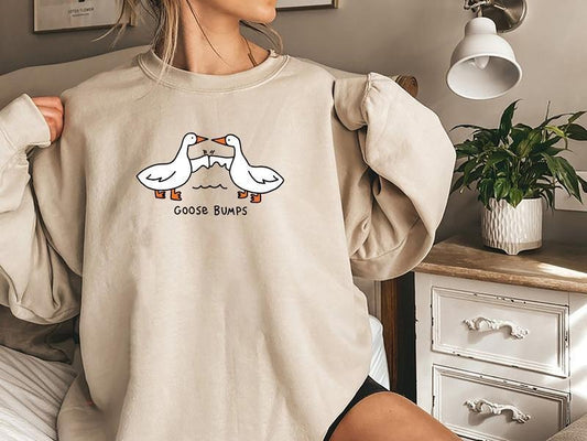 Funny Goose Bump Silly Goose Meme Trend T-shirt/Sweatshirt/Hoodie | InkThreadWorks.com