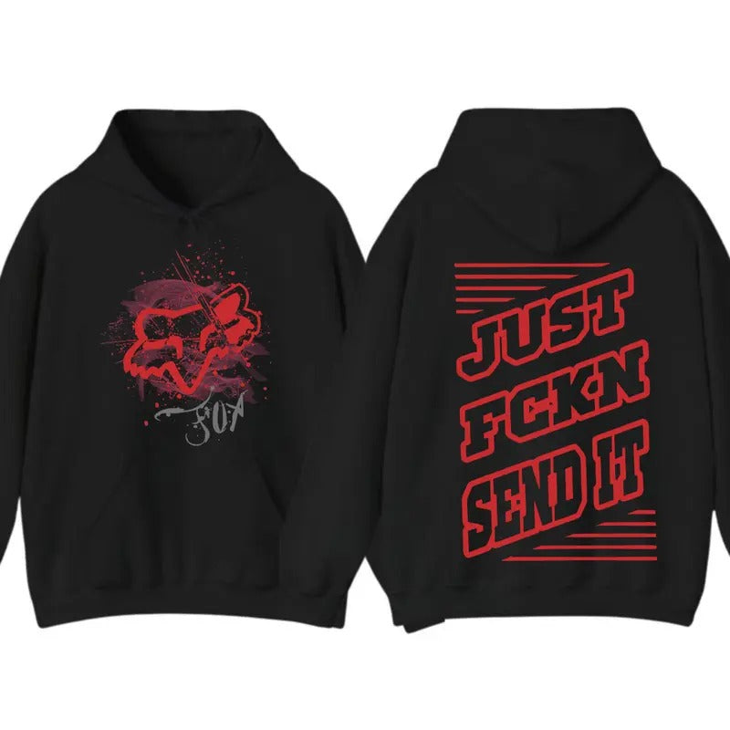 Just Fckn Send It Red Fox Racing Motocross T-shirt/Sweatshirt/Hoodie | InkThreadWorks.com