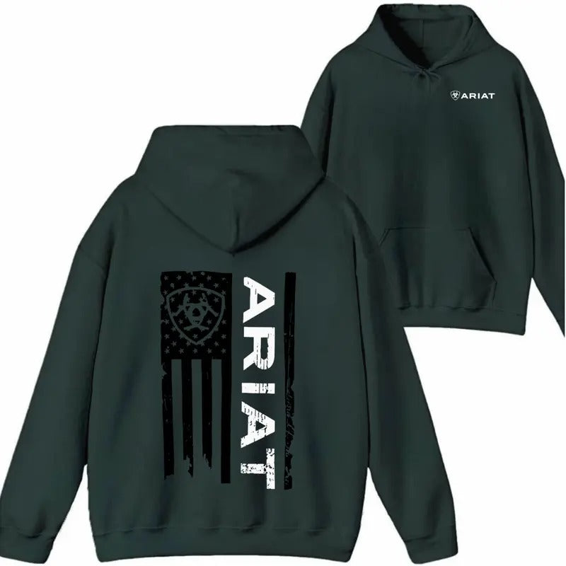 Western Ariat Merica Flag Shirt/Sweatshirt/Hoodie | InkThreadWorks.com