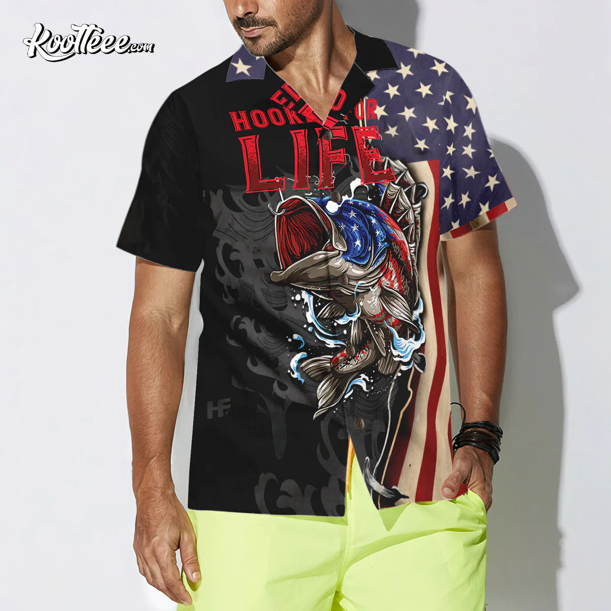 Hooked For Life Summer Beach Hawaiian Shirt