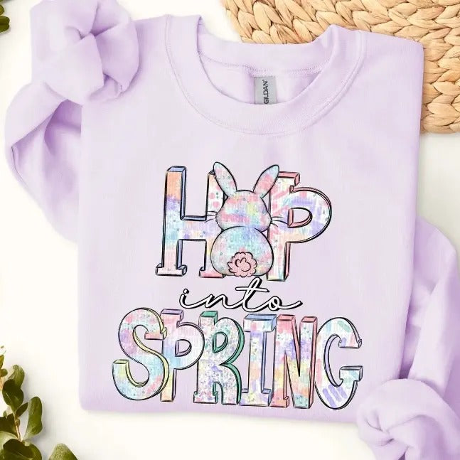 Hop into Spring DTF Transfers - THIS IS NOT A SHIRT Hoodie, Sweatshirt | InkThreadWorks.com