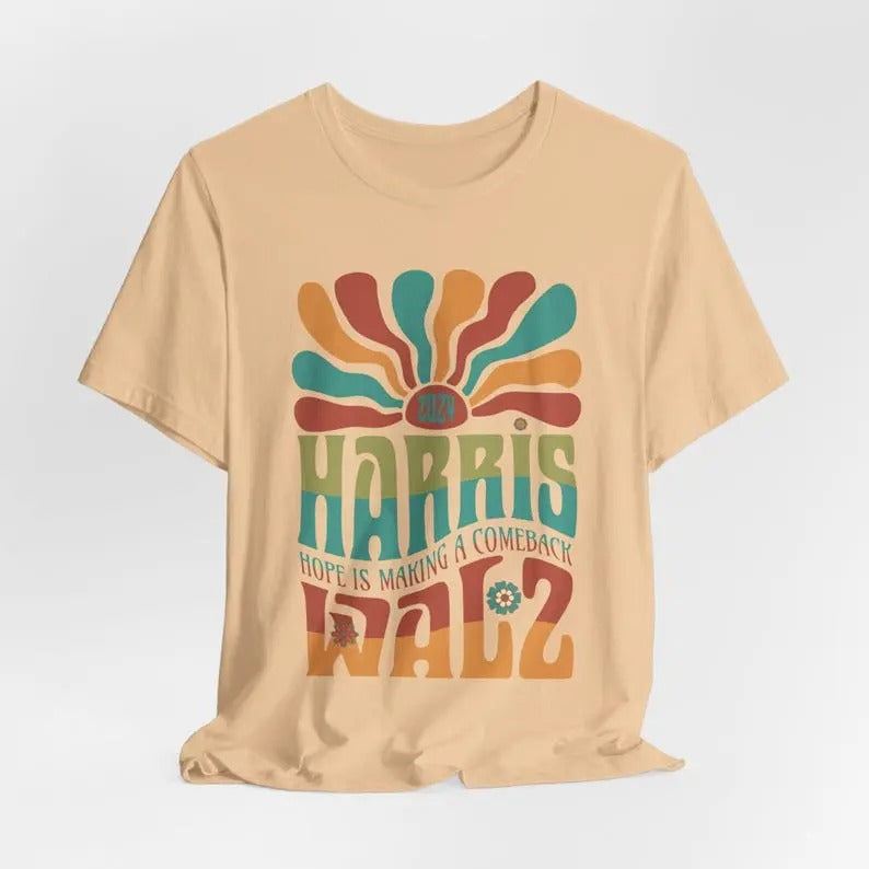 Hope is Making a Comeback shirt, Harris Walz 2024 Shirt, Kamala Walz Shir, Retro Election 2024, Kamala 2024, Liberal...
