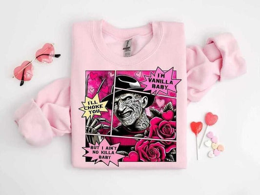 Horror Characters Valentine Bundle T-shirt, Scary Movie Valentine Hoodie, Valentine Friends k*ller Sweatshirt, Heart Valentine Horror Tees