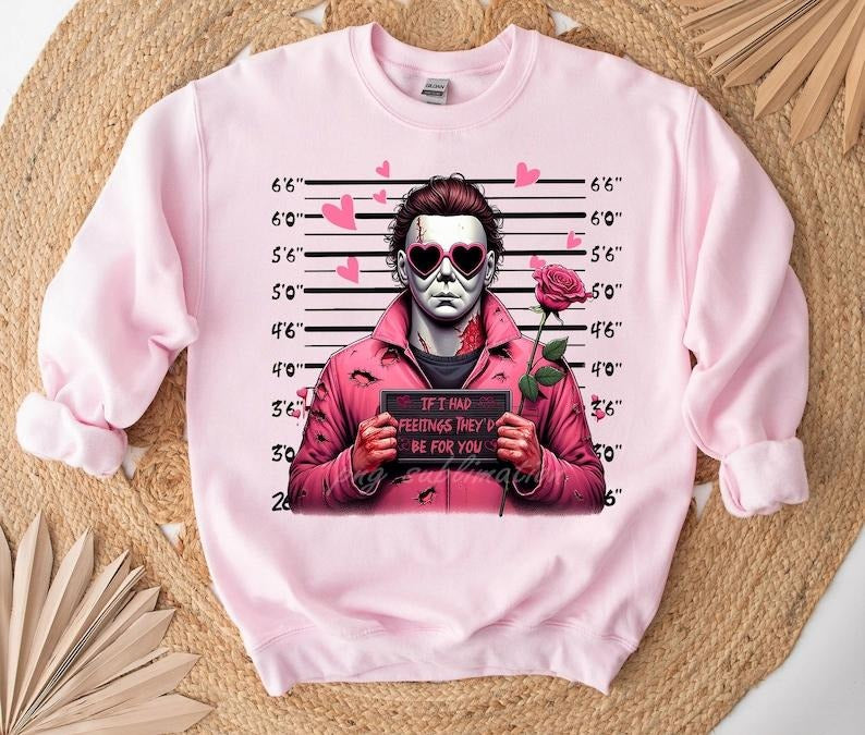 Horror Characters Valentine Shirt , Pink Horror Valentine Shirt, Scary Movie Valentine Shirt, Valentine's Day Shirt