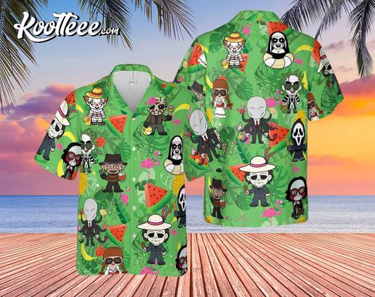 Horror Movie Halloween Tropical Hawaiian Shirt