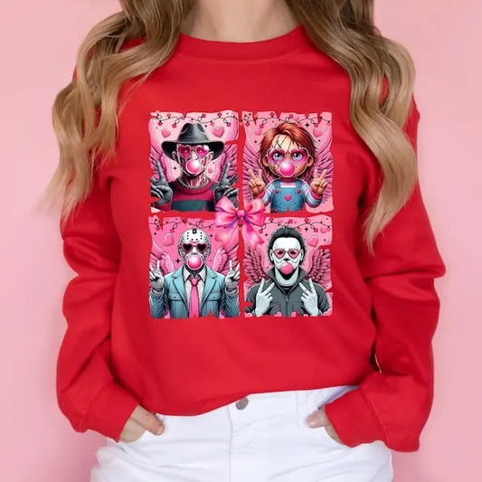Horror Valentine Sweatshirt, Valentine's Day Shirts, Trendy Valentine Shirt, Valentine's Day Gift, Gift for Her, Funny...