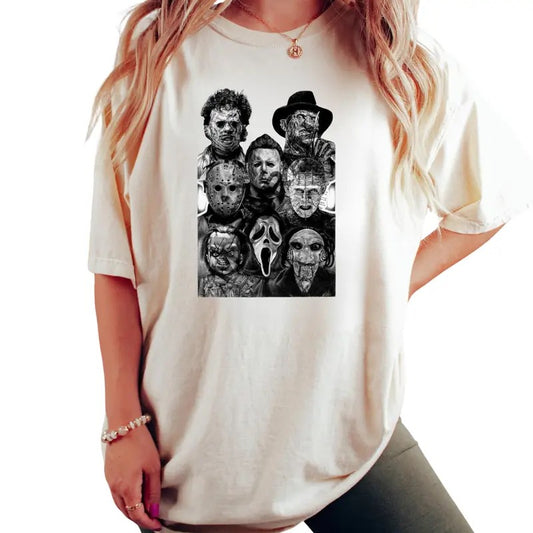 Horror movie characters shirt, Halloween horror movie characters shirt, Halloween Shirt, Vintage 90s Halloween Movies, Halloween tshirt, Horror Movies Characters Shirt